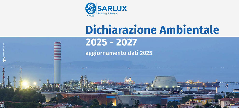 È disponibile online la nuova Dichiarazione Ambientale, redatta secondo il Sistema comunitario EMAS. La Dichiarazione è lo strumento con cui Sarlux rende trasparenti le proprie prestazioni ambientali.